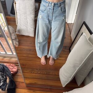 Citizens Of Humanity Light Blue Frayed Horseshoe Jeans